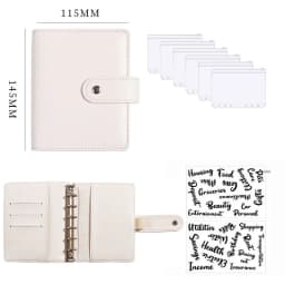 2023 New A7 Budget Binder Cash Envelopes for Money Saving Organizer with Zipper Pockets, Budget Sheets and Self-adhesive Labels
