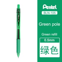 1 Pcs Pentel Gel Pen BLN105 Needle Tip Writing Smooth Quick Dry Color Ink 0.5mm Test Office Fountain Pen Japanese Stationery