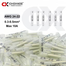 Heat Shrink Butt Connectors Kit, Butt Splice Set, Insulated IP67 Waterproof Electrical Marine Automotive Wire Crimp Terminals