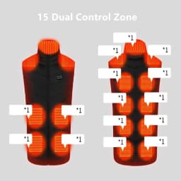 15 Areas Heated Jacket USB Men's Women's Winter Outdoor Electric Heating Jackets Warm Sports Thermal Coat Clothing Heatable Vest