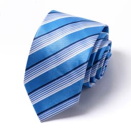 NEW 8cm Tie Men Gravatas Classic Many Color Newest Design Necktie Shirt Accessories Striped Sky Blue Man's Office