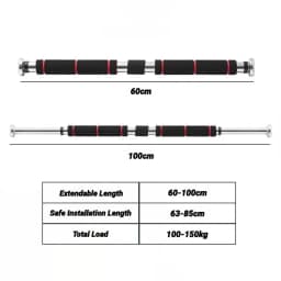 150kg Adjustable Door Horizontal Bars Exercise Home Workout Gym Chin Up Pull Training Bar Sport Fitness Wall Tension Muscle