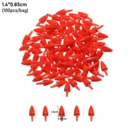 100Pcs Plastic Snowman Doll Red Nose DIY Stuffed Plush Animals Puppet Doll Noses Santa Claus Plush Toys Accessories