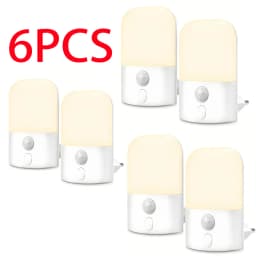 5 Brightness Levels, ON/OFF/AUTO Mode Night Light with Motion Sensor, Motion Activated Night Light