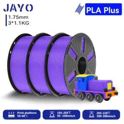 JAYO 3*1.1KG PLA + Filament 1.75MM PLA Plus 3D Printer Filament 1.1KG/roll For FDM Neatly Wound Coloful 3D Printing Material for 3D Printer & Pen