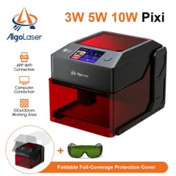 AlgoLaser PIXI Laser Engraver Portable 3/5/10W Power Covered 3.5"Touch Screen Business Engraving Machine Customized Artwork Tool