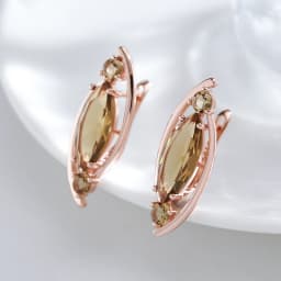 Kinel New Light Brown Crystal Long English Earrings for Women 585 Rose Gold Color With Natural Zircon High Quality Daily Jewelry