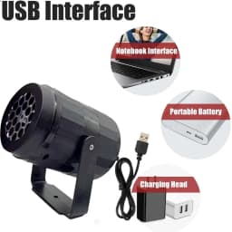 Christmas Projector Light 16 Patterns Rotating LED Projection Lamp Santa Snowflake Pattern Holiday Projector for Xmas Home Party
