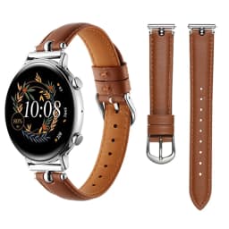 luxury Leather loop for Samsung Galaxy watch 6/5/pro/4/classic 43mm 47mm 20mm band Genuine Design bracelet Huawei Gt 2-2e strap