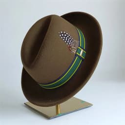 Dark Green Fedora Hat DIY fedora hat small turn-up men's hat retro jazz hat women's role-playing hat mens hat gorras para hom
