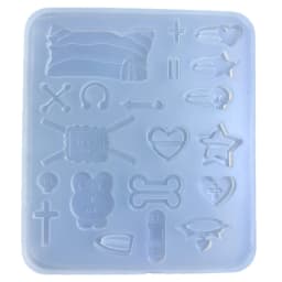 Resin Shaker Mold Flowers Small Flexible Pendant for Keychain Hollow Silicone Mold Epoxy Jewelry Making Pendant Quicksand Mould