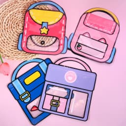 iYOE 10pcs 18*21cm Plastic Dopamine Handheld Self-Sealing Bags Hand-Painted Gift Packaging for Holidays Birthdays Playful Design