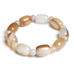 Natural Stone Beads Green Agates Charm Bracelets For Women Fashion Drum Barrel Shape Carnelian Bangles Female Summer Wristband