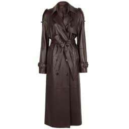 YOLOAgain Double Breasted Suede Jacket Coat Women Real Leather Trench Coat