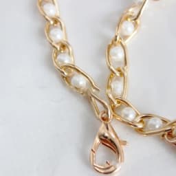 New 1PC Pearl Bag strap For Handbag Belt DIY Purse Replacement Handles Cute Bead Metal Chainfor Bag Accessories Gold Clasp