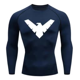 Men's Compression Shirt Short Long Sleeve Quick Dry _ All Season Workout Top for Gym Running Fitness UV Protection