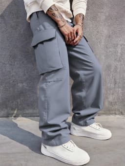 3D Pockets, Street-bombing Workwear, Trendy Functional Lacing, Loose-fitting Casual Pants, Men's Straight-cut Fashion