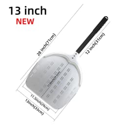 12 13 14Inch Pizza Peel Long Handle Turning Aluminum Pizza Turner Nonstick Baking Tool Perforated Paddle Kitchen Accessory