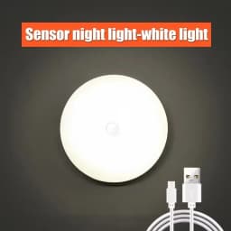 USB Charging Smart Sensor Lamp LED Human Body Induction Night Light Bedside Bedroom Home Corridor Lighting 8 LEDs Mini Wall Lamp
