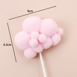 Cute Pink Fox Bow flower Rainbow Cake Toppers Girl's Birthday Dessert Decoration for Children's Day Party Supplies Lovely Gifts