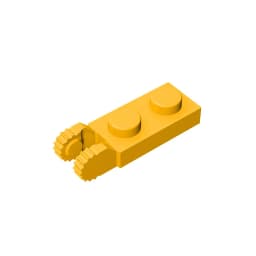 MOC PARTS GDS-821 PLATE 1X2 W/FORK/VERTICAL/END Single side hinged plate (teeth) compatible with lego 44302 children's toys