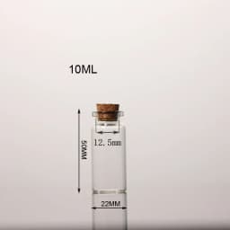 100Pcs 5/8/10/12/15/20ml Empty Mini Glass Bottles with Cork Stoppers Lovely Glass Vials for DIY Craft Wedding Home Party Decor