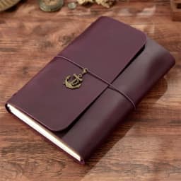 A5 Three Fold Journal Real Leather Notebook Refillable Vintage Style Diary Traveler Note Books Back to School Gift