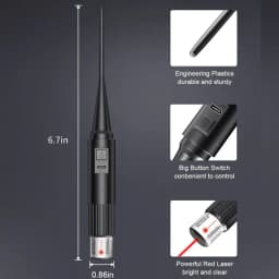 32 Adapters Rechargeable Universal Red Green Laser Bore Sight Kit .177 .22 to 12GA Laser Collimator Boresighter