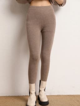 High Quality Women 100% Cashmere Legging Basic Soft elastic Pants Autumn Winter Cashmere Knitted Legging Trousers Warm Comfy