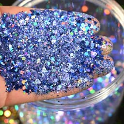 50g Holographic Mixed Hexagon Shape Chunky Irediscent Nail Art Glitter Flakes Laser Sparkly Sequins Slices Nail Art Decoration