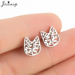 Cartoon Animal Earings Multiple Stainless Steel Cat Stud Earring for Women Girls Small Dog Paw Ear Studs Funny Jewelry Oorbellen