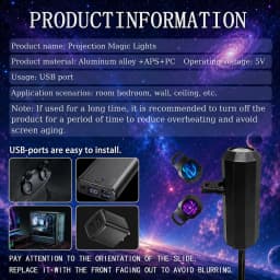 Starry Sky Nebula Projector Light, USB Night Light for Bedroom Living Room