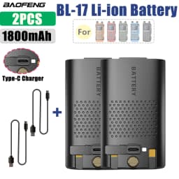 Original Baofeng UV-17 Pro GPS Li-ion Battery 3800mAh Battery Type-C Charging For UV-17 Max UV-17L UV17 Pro V1 V2 Walkie Talkie