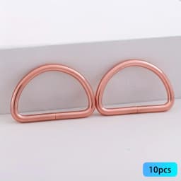 10pcs Metal D Ring for Purse Making, Dee Rings Metal Buckle for Bags Webbing Leather Straps Wallets Crafts Pet Collar Backpack