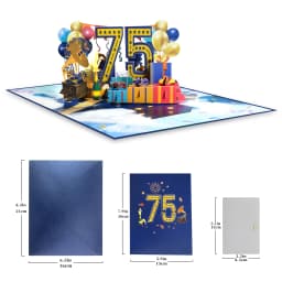 Anniversary Card, Pop Up 1st 18th 21th Birthday Card, Anniversary Number Greeting Cards for Wedding Wife Husband Girlfriend