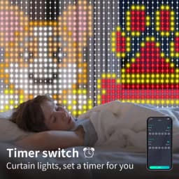 Christmas Gifts!! Smart Curtain Lights with APP Control Music Mode IP65 Waterproof Outdoor Christmas Lights Home Decor