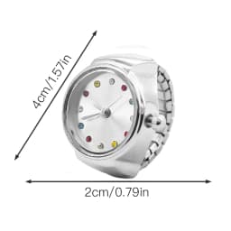 New Hot Sales Creative Diamond-Set Ring Watches With Alloy Cases, Finger Round Dials For Couples And Men
