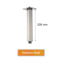 Bathroom Accessories Shower Arm Square Wall & Ceiling Mounted Shower Head Support Brushed Gold, Black, Gold, Rose, Gun Metal