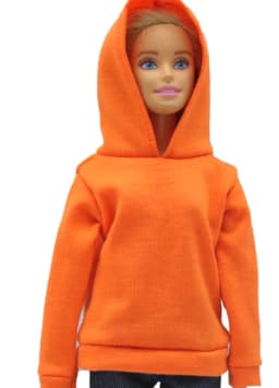 New 30cm 1/6 Doll Jeans Shorts Long Sleeves Simple and Loose Hoodie Set Daily Wear Clothes for Barbies Doll Accessories