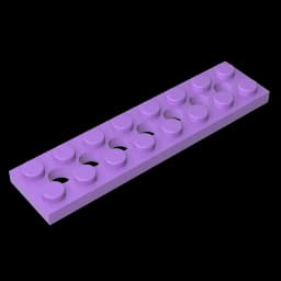 Gobricks GDS-699 Technical, Plate 2 x 8 with 7 Holes compatible with lego 3738 pieces of children's toys Building Blocks