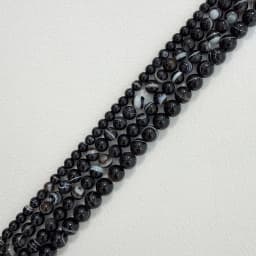 Natural Stone AAAA Quality Black Sardonyx Agate Round Loose Beads 6 8 10 12MM Pick Size For Jewelry Making