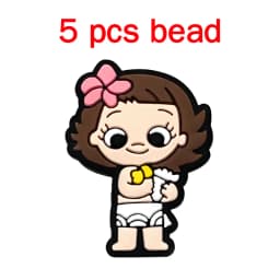 5pcs Silicone Pacifier Chain Cartoon Beads Baby DIY Care Nipple Chain Ornaments Parts
