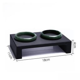 Black PU Leather Jewelry Display Riser Window Counter Top Presentation Board Organizer Showcase Collectible Necklace Holder Base