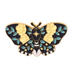 Moth Enamel Pin Moon Star Eye Leaf Animal Badges Brooches for Women Bag Hat Backpack Accessories Jewelry Gift for Friends