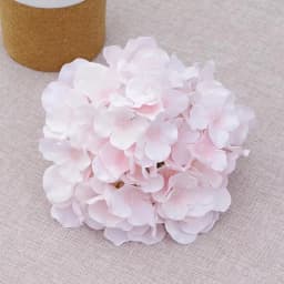 5PCS 54 Heads Silk Hydrangea Heads Artificial Flowers Heads with Stems Fake Hydrangea Flowers for Home Wedding Party Decoration