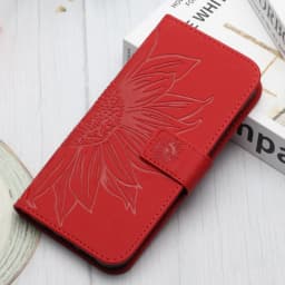Funda iPhon 14 Wallet Flip Phone Case for iPhone 17 16 15 14 13 12 11 Pro Max 7 8 Plus Cases Sunflower Leather Back Cover Women