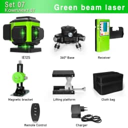 Clubiona 12 and 16 lines Professional Floor Ceiling Remote Control Green Line Laser Level with Pulse mode