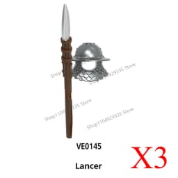 Medieval Military Castle Black Hawk Knight Building Blocks Gothic Cavalry Armor Shield Axe Soldier Figure Accessories Bricks Toy