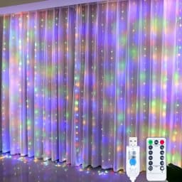 USB Remote LED Curtain Lights 8 Modes for Wedding Garden Party Bedroom Wall Window Home Decor Eid Decor LED Garland Lamp