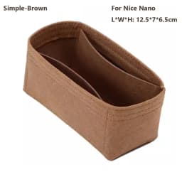 Felt Handbag Insert Bag Bag Support Storage Purse Liner Portable Organization Internal Bag for LV Nice Nano/Mini/BB/Vanity